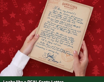 Printable Letter from Santa – Handwritten North Pole Christmas Letter for Kids