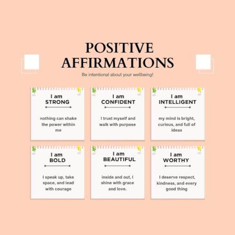 Positive Affirmation – Printable Motivational Quotes for Confidence and ...