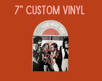 Custom 7" Vinyl Record w/ Your Music and Photo – Handmade in California