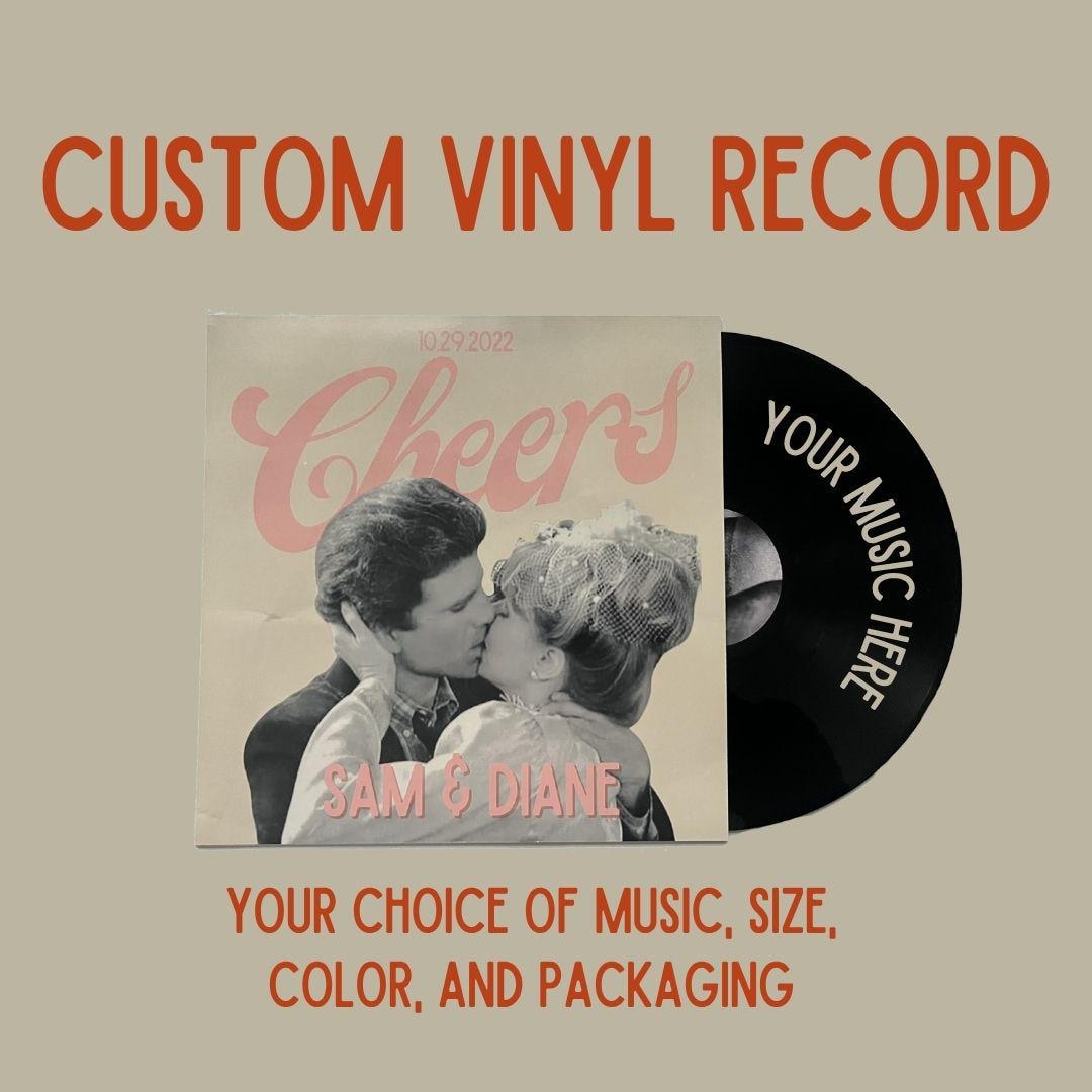 Custom Vinyl Record - Your music + choice of size, color, and packaging - Handmade in California - 12" Clear - 40 mins, 12" Printed Jacket