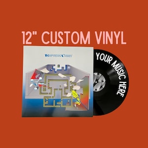 Custom 12" Vinyl Record: Personalized Playlist & Jacket Options - Handmade in California