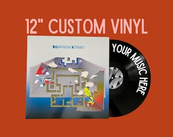 Custom 12" Vinyl Record: Personalized Playlist & Jacket Options - Handmade in California