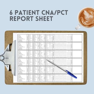 6 Patient CNA/PCT Report Sheet Brain - Printer Friendly