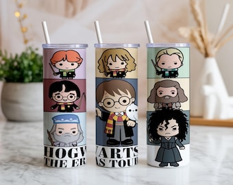 Trollkarlsskolan 20oz Tumbler Wrap PNG | Söt Magic Academy sömlös sublimeringsdesign | Fantasy digital nedladdningsfil
