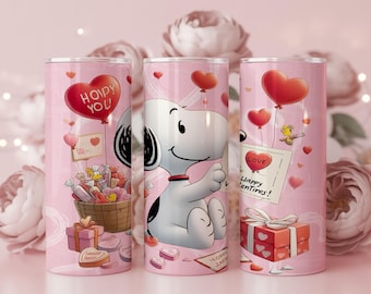 Valentine Dog 20oz Tumbler Wrap | Sublimation Design (PNG Digital Download)