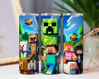Game Characters Tumbler Wrap | 20oz Skinny, Sublimation PNG (Digital Download)