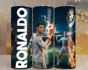 Pack Of 2 Ronaldo Soccer Tumbler Wrap: LEGEND Name, Football Sublimation (Digital Download)
