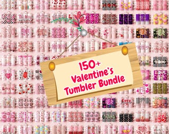 150+ Valentine Tumbler Wrap PNG Bundle | Mega Love & Heart Pack | Sublimation Designs | Instant Download