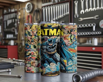 Batman 59 cl tumblerwrap PNG | Serietidning Gotham City smal tumblerdesign | Sublimering digital nedladdning