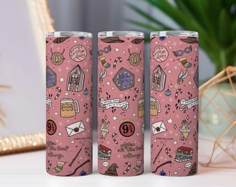 Wizard School 20oz Tumbler Wrap | Fantasy Sublimation Design (PNG Digital Download)