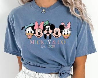 Retro Disney Mickey and Co Shirt, Comfort Colors Christmas Shirt, Disney Mickey Shirt, Disney Friends Shirt, Disney Trip Shirt, 182280