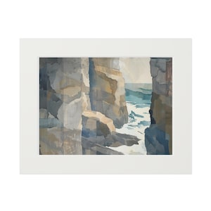 Serene Coastal Art Print, Framed Wall Decor, Ocean Landscape Art, Gallery Wall Decor, Nature Home Decor, Gift for Art Lovers
