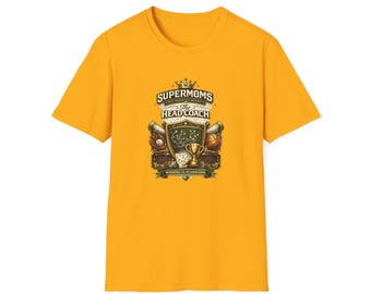 Valorspire Supermoms head coach T-Shirt | Motherhood Tribute, Vintage Badge Design