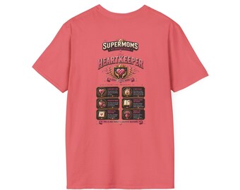 Valorspire Supermoms Heartkeeper T-Shirt | Motherhood Tribute, Vintage Badge Design