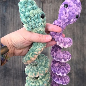 Crochet Snake Plushie, Handmade amigurumi spiral snake stuffie