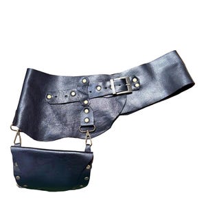 Vintage Faux Leather Corset Belt With Detachable Pouch Waist Bag Amazon.com | Womens Corset Belt Belt Pouch Waist Bag Fanny  main image 4