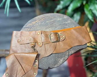 Handmade Leather Belt | Boho Pocket Waist Belt