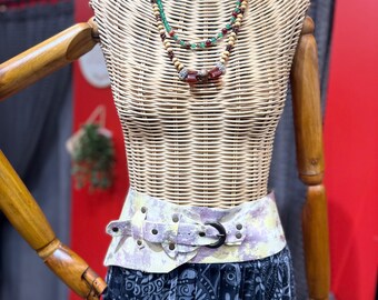 Fossil Womens Rainbow Leather Western Hippie Bohemian Waist  display picture 1