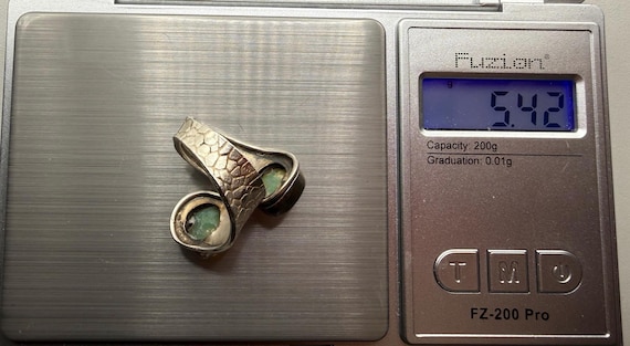 Sterling Silver Opal Bypass Adjustable Climber Ri… - image 9