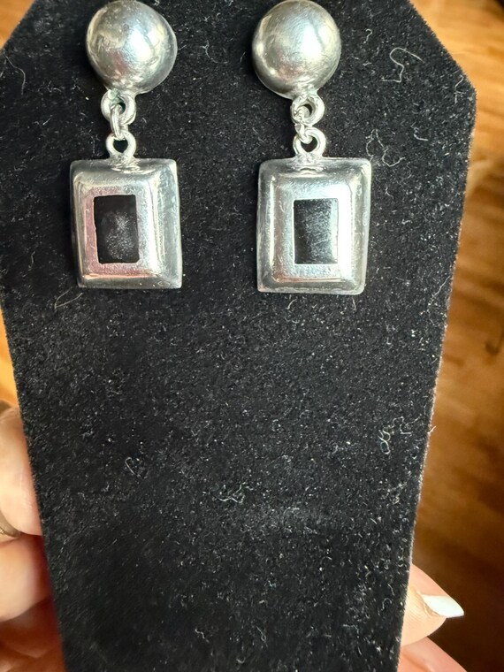 SALSA Mexico Sterling Silver Rectangular Back Ony… - image 1