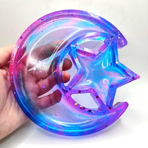 Faith Based Resin Jewelry Dish - Moon And Star Decor - Psalm 8:3-4