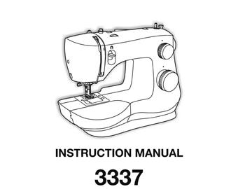 Singer 3337 Sewing Machine Instruction Manual PDF | English User Guide | Digital Download