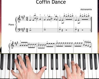 Coffin Dance Viral Anthem Grade 2 Piano Sheet Music - PDF, MP3 Reference Audio, MP4 Tutorial, Tablet Friendly Files