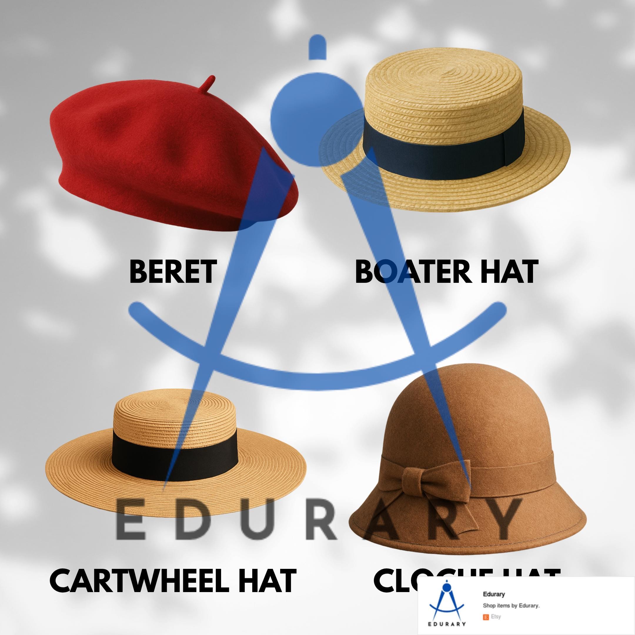 Hat Versions Hat Types Illustrated Guide – Fashion Chart | 30+ Hats PDF - PNG - SVG ...