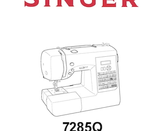 Singer 7285Q Instruction Manual PDF | English French Spanish | Sewing Machine User Guide