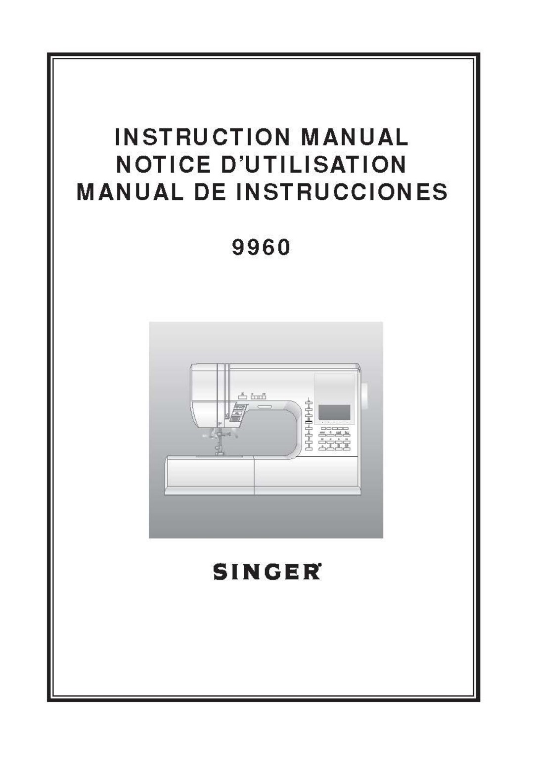 Singer Quantum Stylist 9960 Manual
