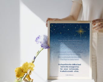Hope by Emily Dickinson – Printable Poetry Wall Art PDF & PNG | Literary Poem Poster Digital Download