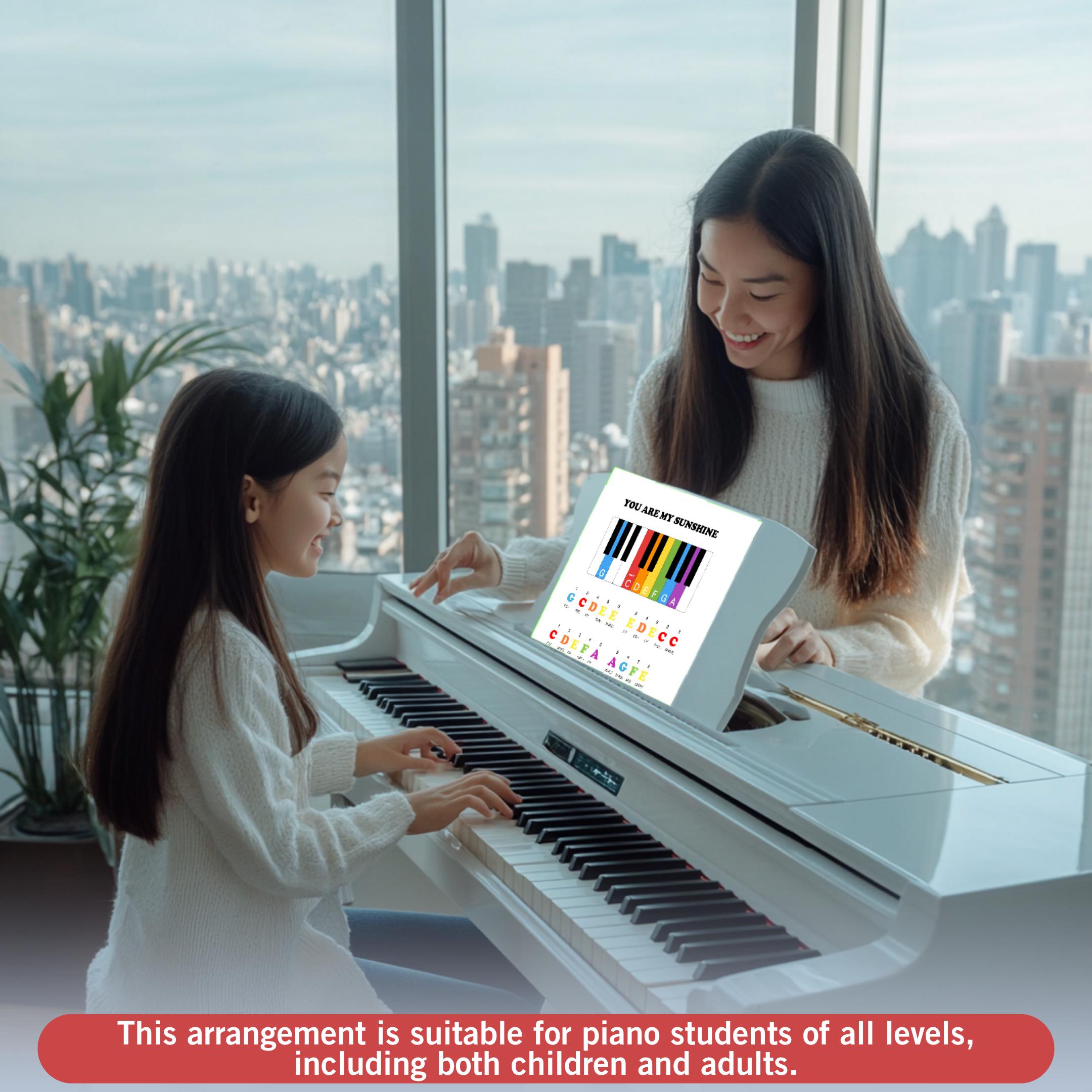 You Are My Sunshine – Easy Piano Song for Beginners | Printable Letter ...