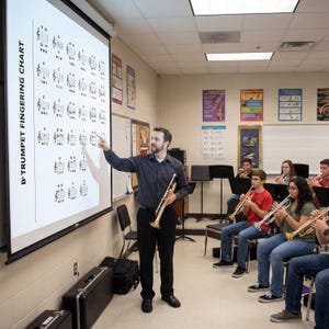 Trumpet Fingering Chart for Beginners | Digital Music Classroom Poster ...