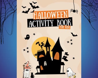 Halloween-aktivitetsbok för barn – 15 roliga och pedagogiska arbetsblad | Utskrivbara PDF och PNG | Pedagogiska Halloween-lekar för barn