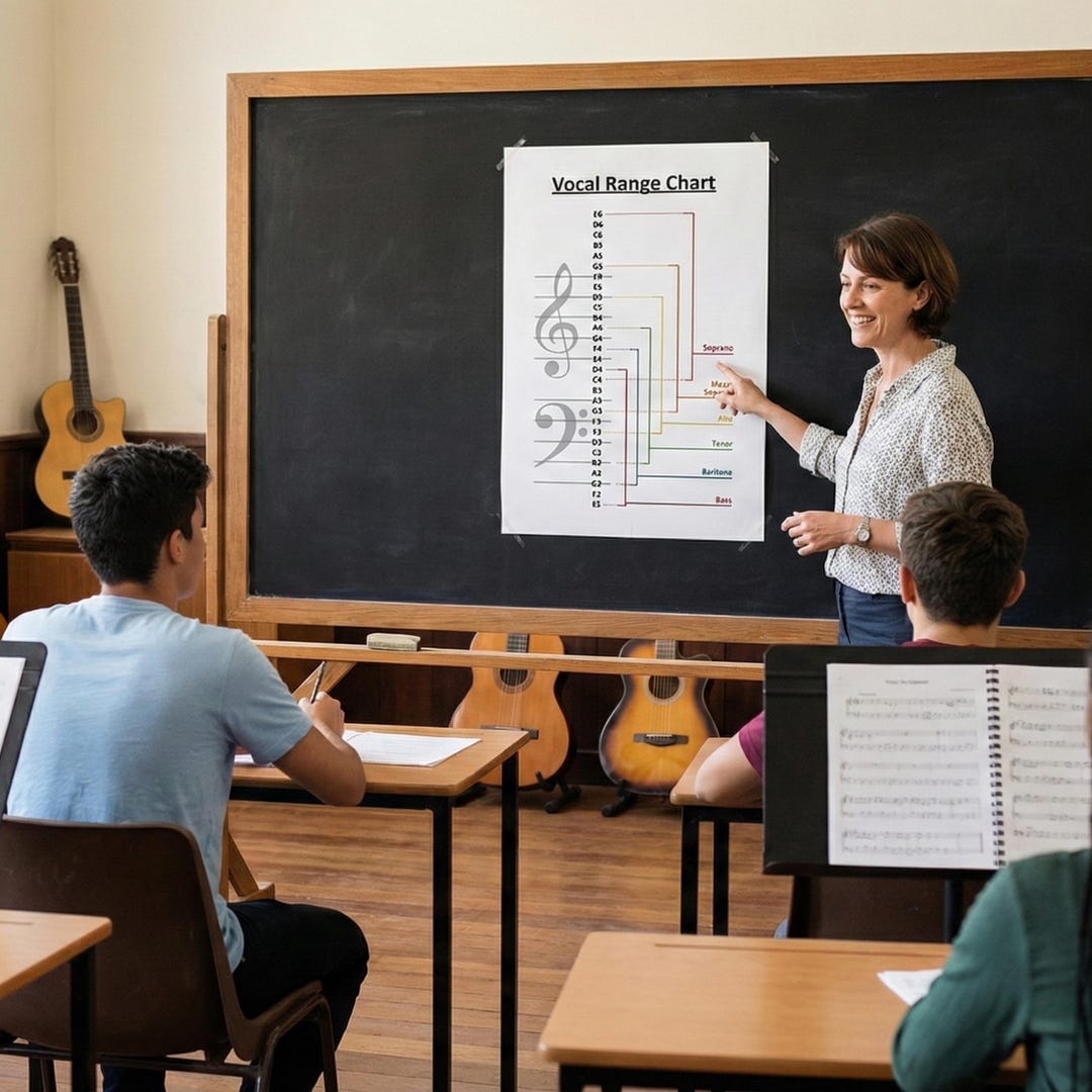 Voice Types and Pitch Ranges Explained (vocal Range Chart) | Music ...