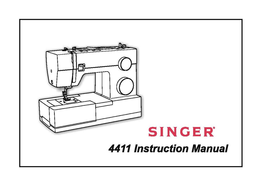 Singer 4411 Instruction Manual PDF | English Only | Sewing Machine User ...