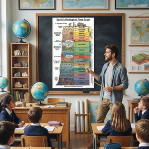 Geologic Time Scale of Earth – Educational Diagram PDF - PNG ...