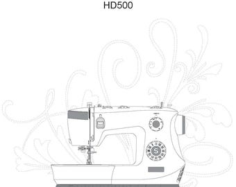 Singer HD500 Sewing Machine Instruction Manual PDF – English Digital Download
