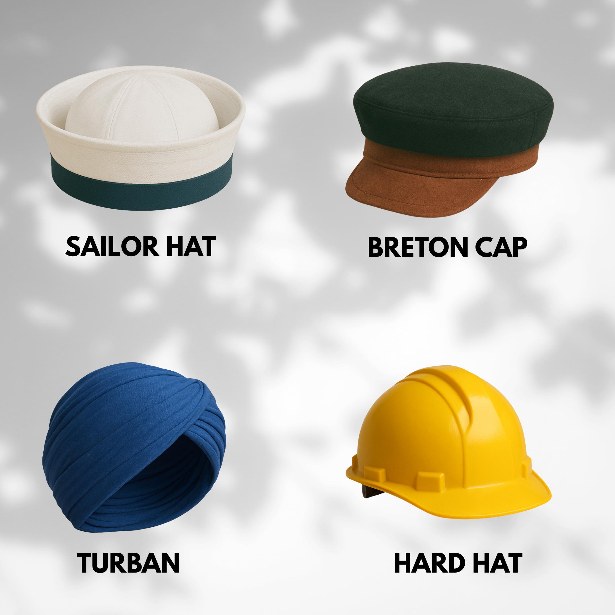 Hat Types Illustrated Guide – Fashion Chart | 30+ Hats PDF - PNG - SVG ...
