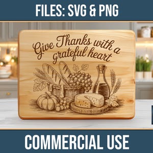 Charcuterie Board SVG PNG Commercial Use Laser Engraving Cutting Chopping Digital Download