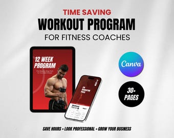 Fitness Program For Men | Training Exercises | Personal Training | Coaching Template