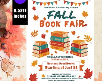 Fall Festival Flyer, DIY Flyer Template Design, Harvest Festival Invite, Fall Party Invitation, Party Flyer, Premade Autumn Festival Flyer