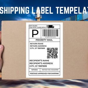 Editable Shipping Label Template, Editable Personalized Mail Label, Mail Shipping Label Template For Gift Box, Gag Gift Mail Label, Mail
