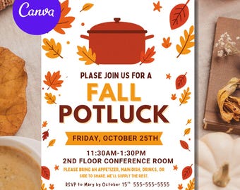 Fall Festival Flyer, DIY Flyer Template Design, Harvest Festival Invite, Fall Party Invitation, Party Flyer, Premade Autumn Festival Flyer