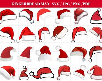 Christmas Svg Bundle, Christmas Hat Layered Cut Files, Christmas Svg, Christmas Clipart, Holiday Winter Kid Shirt, Instant Download