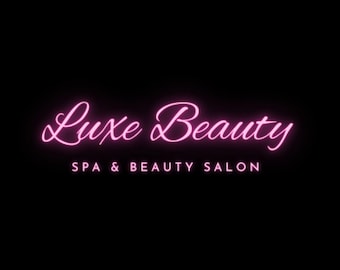Luxury Beauty Logo, Premade Small Business Logo Design, DIY Beauty Salon Branding Hairstylist Lash Makeup MUA Editable Canva Template
