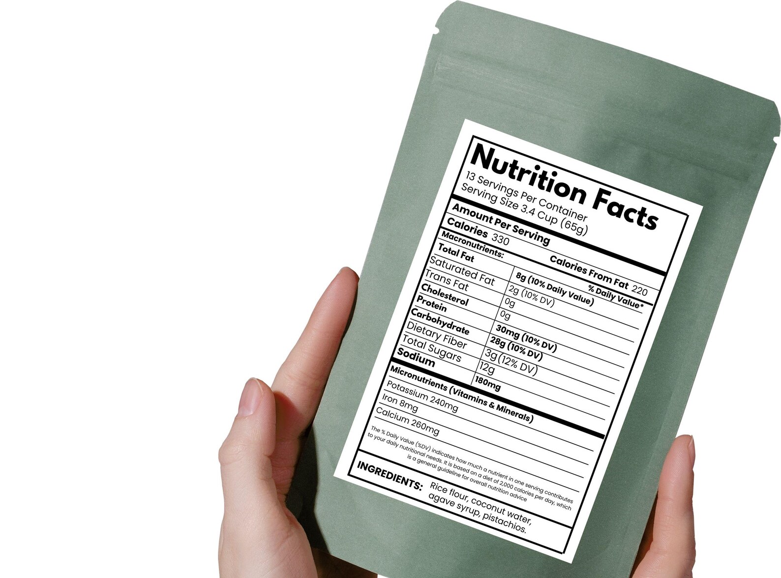 Nutritional Facts Template at Canva, Editable Nutrition Label Design ...