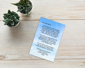 Oración de reverencia / Tarjeta devocional basada en la fe / Oración para profundizar el asombro y la adoración / Oración cristiana