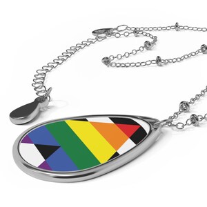 Stolt HBTQ+ Ally Ovalt Halsband | Visa ditt stöd bild 3
