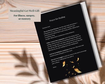 Get Well Soon Gift for Someone Sick | Christian Healing Prayer Card | Hospital & Surgery Recovery Gift | Bible Verse Encouragement Card